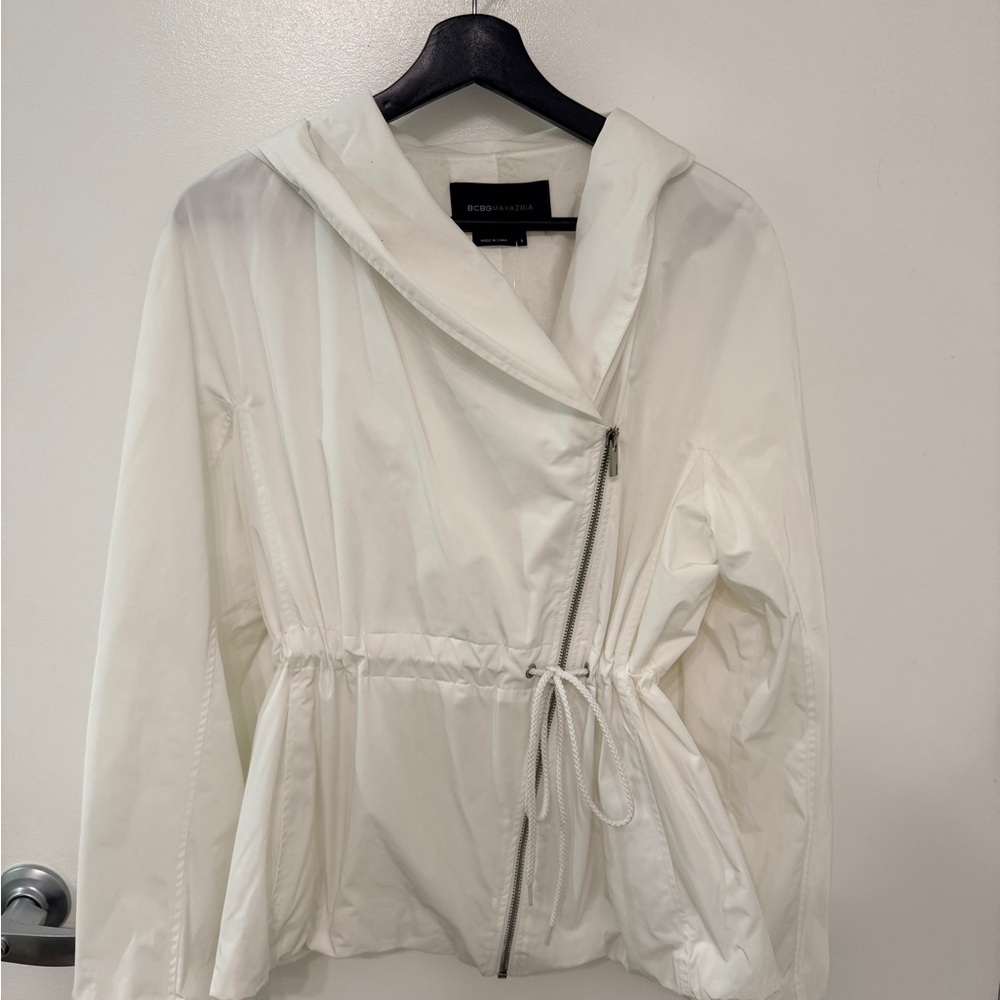 BCBGMaxAzria Women's Off-White Utility Jacket